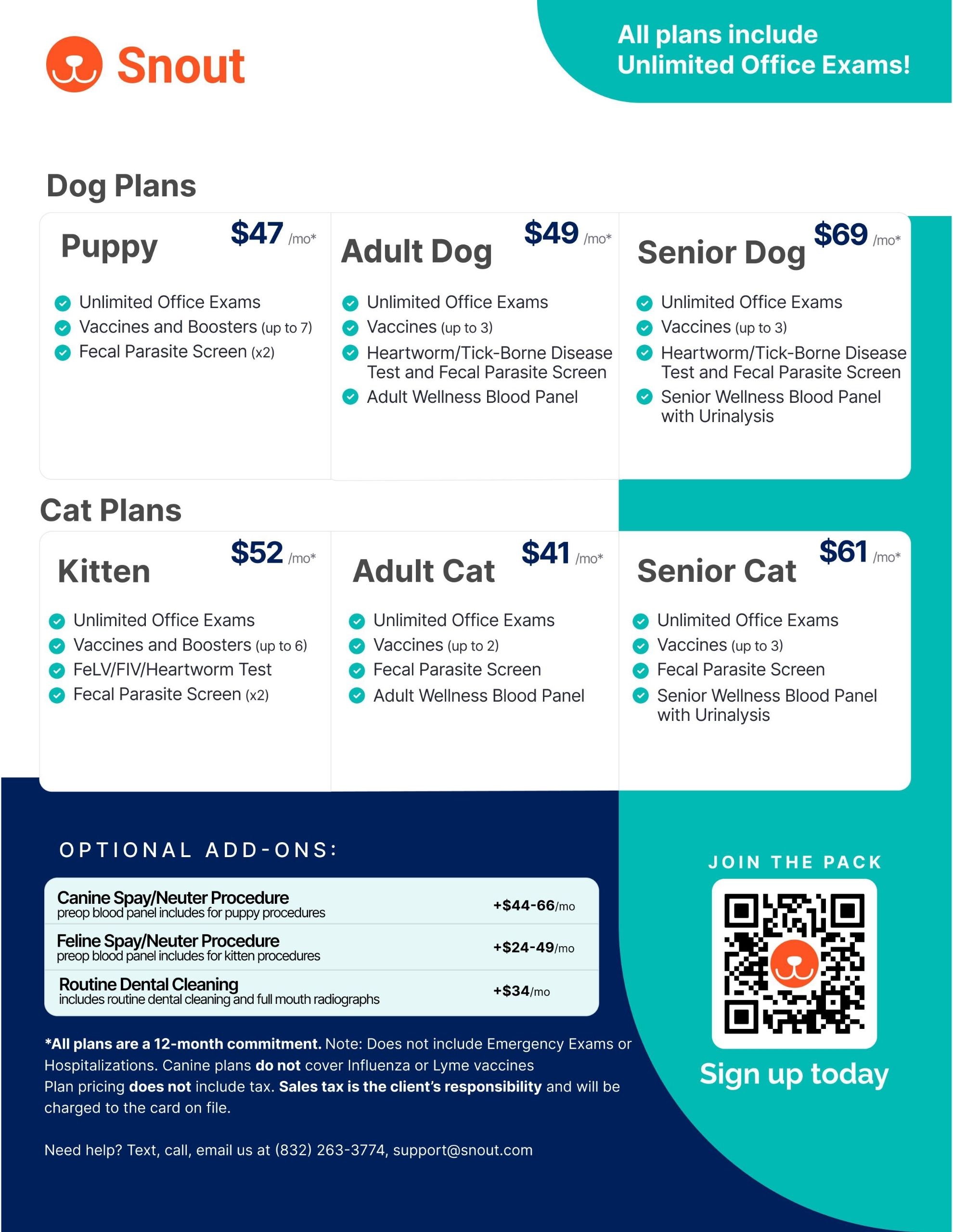 Grand Avenue Snout Wellness Plans graphics
